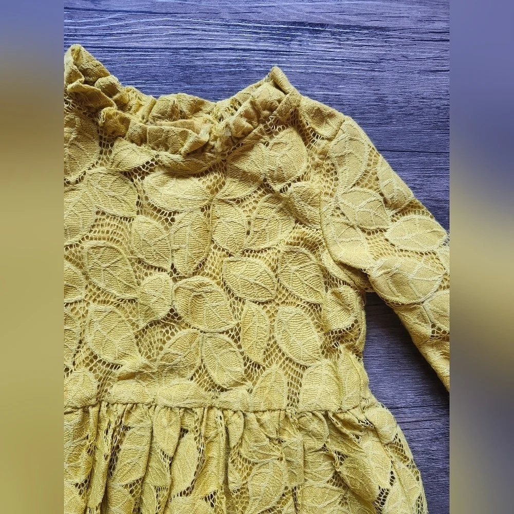Oshkosh Mustard Yellow Fall Leaf Dress